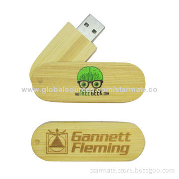 Wood Swivel Flash Drive
